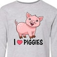 thumbnail image 4 of Inktastic I Love Piggies- Cute Pig Long Sleeve Youth T-Shirt, 4 of 5