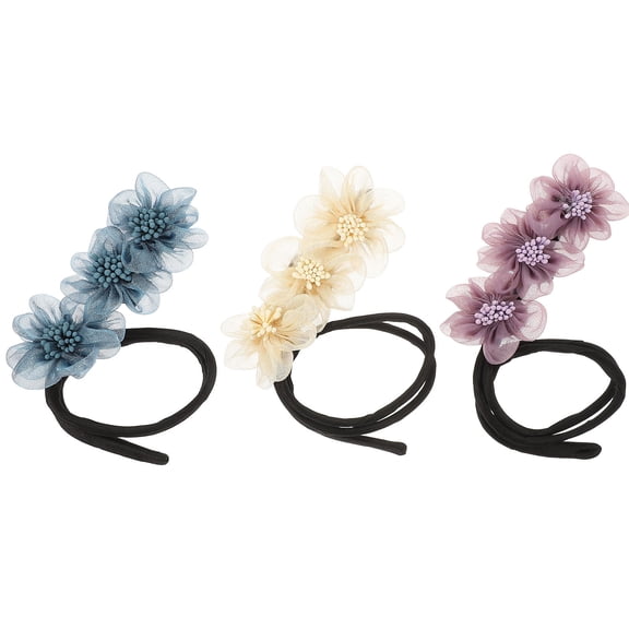 HONMEET Hair Decorations Purple Metal 3Pcs