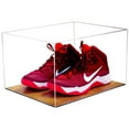 Deluxe Acrylic Clear Basketball Shoe Display Case with Wood Floor (A025