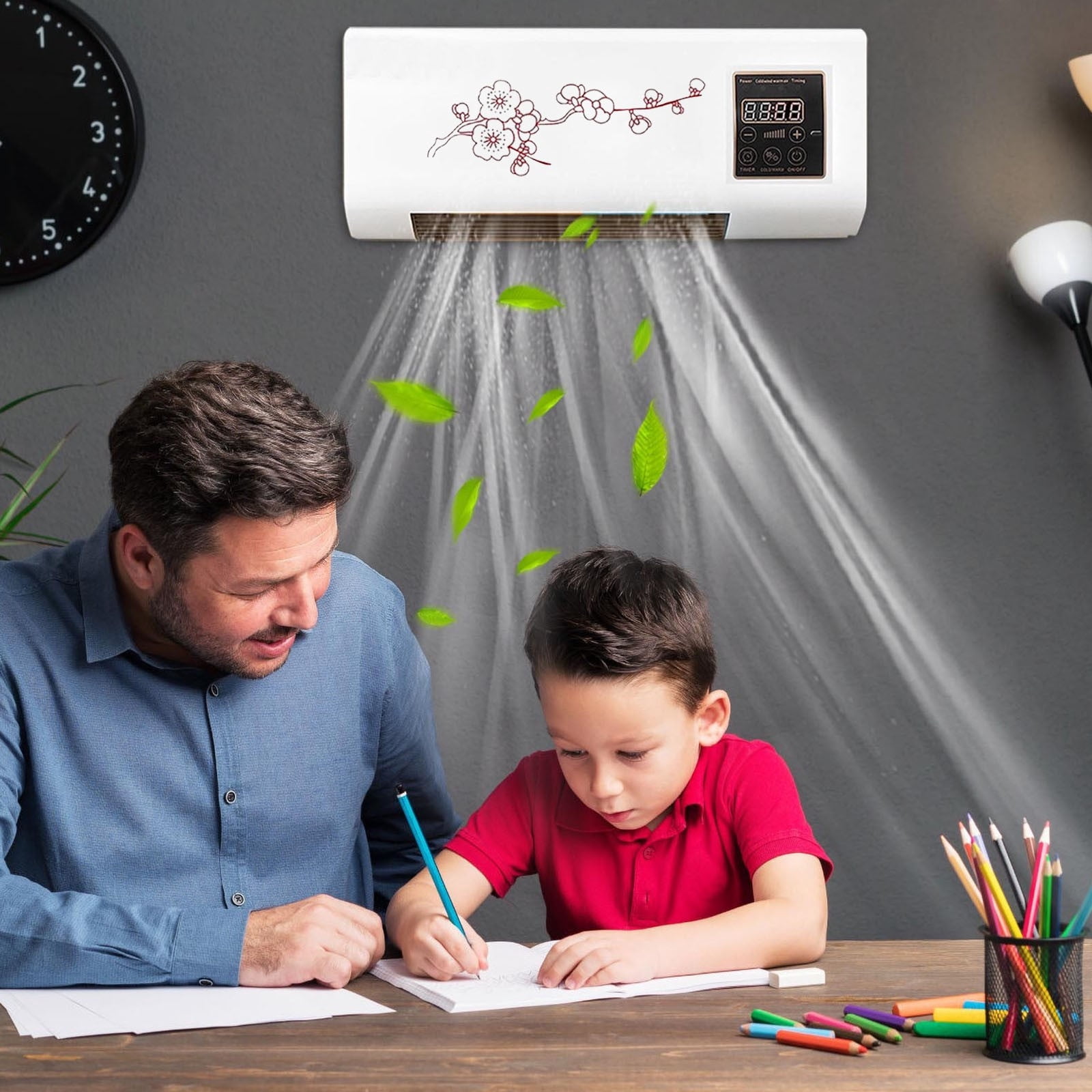 Wall Air Conditioner, Portable Small Remote Control Air Conditioning, Wall Mounted Ductless Air Conditioner Cooling Personal Mini Air Conditioners for Home Bedroom Office