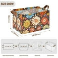 thumbnail image 7 of Yayeee Foldable Storage Basket for Shelves with Handles Waterproof Cloth Bins, Blooming Flowers, 7 of 7