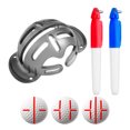 thumbnail image 2 of Golf Ball Markers Accessories Golf Ball Alignment and Identification Tool 2 Golf Ball Marking Stencil Green, 2 of 6