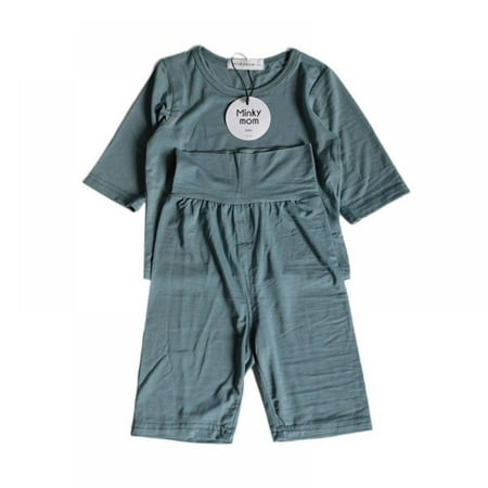 

1-6 T Kids Pajamas Sets Girls Boys Solid Color Modal Sleepwear Loungewear 2-2.5 Years Old