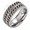 Silver, variant on Men's Double Chain Spinner Ring, 9mm Fidget Band, US 7-11