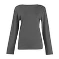 thumbnail image 7 of Inglocry Long Sleeve Shirts for Women Scoop Neck Going Out Slim Basic Tshirts 2025 Trendy Tops Thermal Fall Outfits Light Gray 3XL, 7 of 7