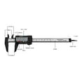 thumbnail image 4 of 150mm Caliper Digital Electronic Digital Pachometer Carbon Fiber Vernier Gauge Micrometer Measuring Tool 6Inch, 4 of 6