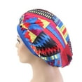 thumbnail image 3 of SPRING PARK Women African Floral Satin Elastic Night Sleep Bath Cap Bonnet Hair Care Hat Adjustable Head Wrap, 3 of 6