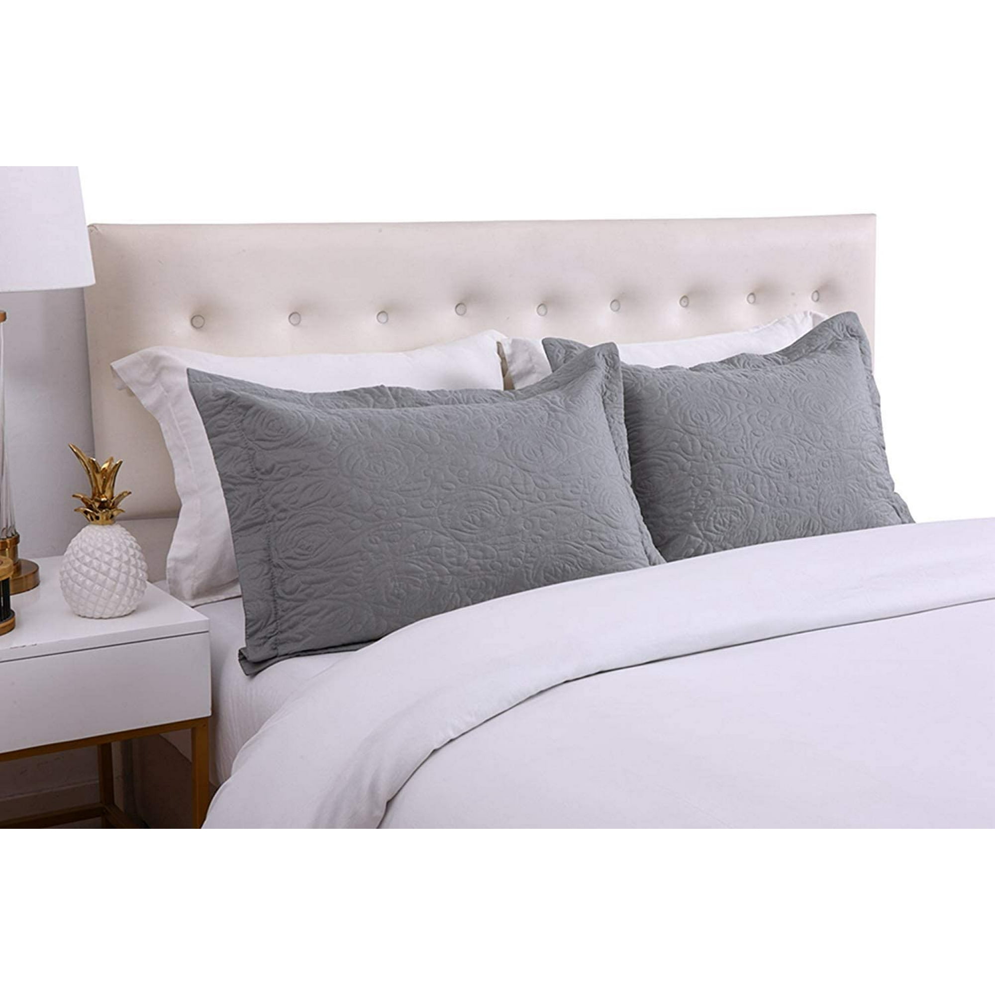 HTOOQ 2 Pack King Pillow Shams 20 X36 King Grey Walmart