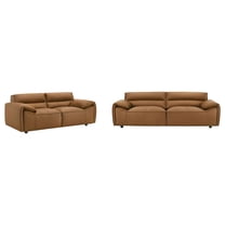 Buxton 2-piece Leather Upholstered Sofa Set Orange
