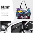 thumbnail image 3 of Goofa The Nightmare Before Christmas Pattern Large Capacity Beach Travel Bag – Waterproof Tote with Multiple Pockets,Nylon Handles, Ideal for Beach, Travel, Pool, and Gym, 3 of 7