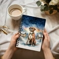 thumbnail image 3 of Hello Winter Boxer Welcome Snowy Night Watercolor Vintage Spiral Bound Journal Boxers Dog Lover Gifts Idea 5x7in Spiral Notebook - 01011, 3 of 5