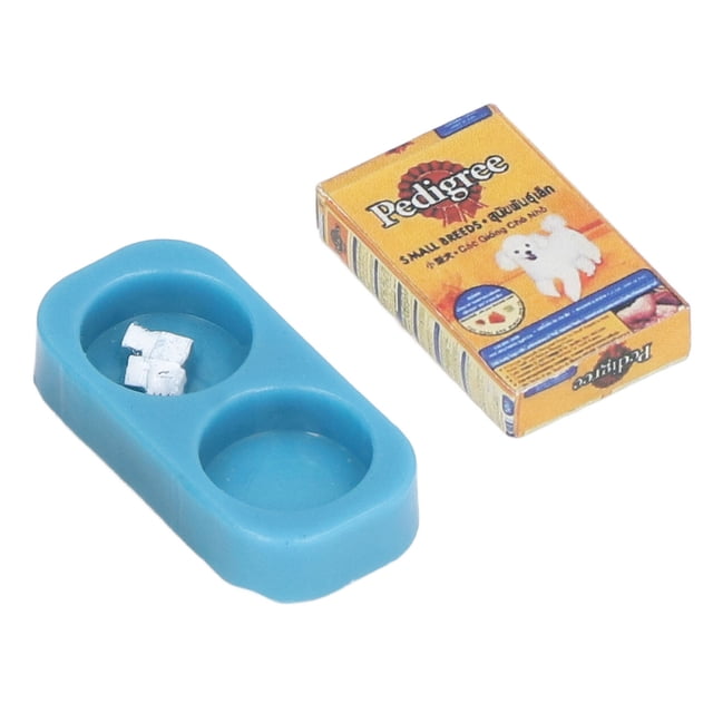 Nourriture pour Animaux de Maison de Poupée, Modèle de Mini Nourriture pour Animaux en Matériau Plastique Vif et Délicat, Exquis et Beau pour Décorations de Maison de Poupée Nourriture pour Chien