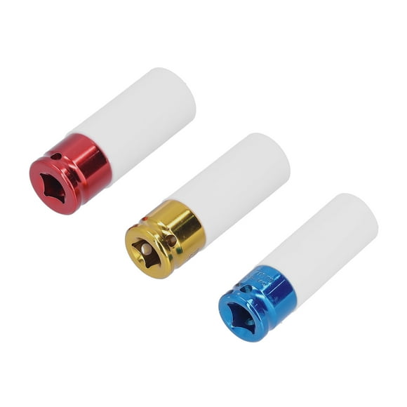 Lug Nut Socket, Rustproof 17mm 19mm 21mm 1/2in Drive Wheel Sockets Durable For Maintenance