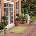 thumbnail image 3 of Safavieh Courtyard Gaus Oriental Indoor/Outdoor Area Rug, Natural/Olive, 4' x 5'7", 3 of 10
