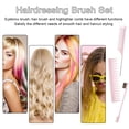 thumbnail image 7 of AOWOO 4Pcs Hair Styling Combs Set, Include Bristle Hair Brush, Grooming Comb, Sturdy Rat Tail Comb, for Women Girls Kids and Hair Stylists, Pink(Pink), 7 of 7