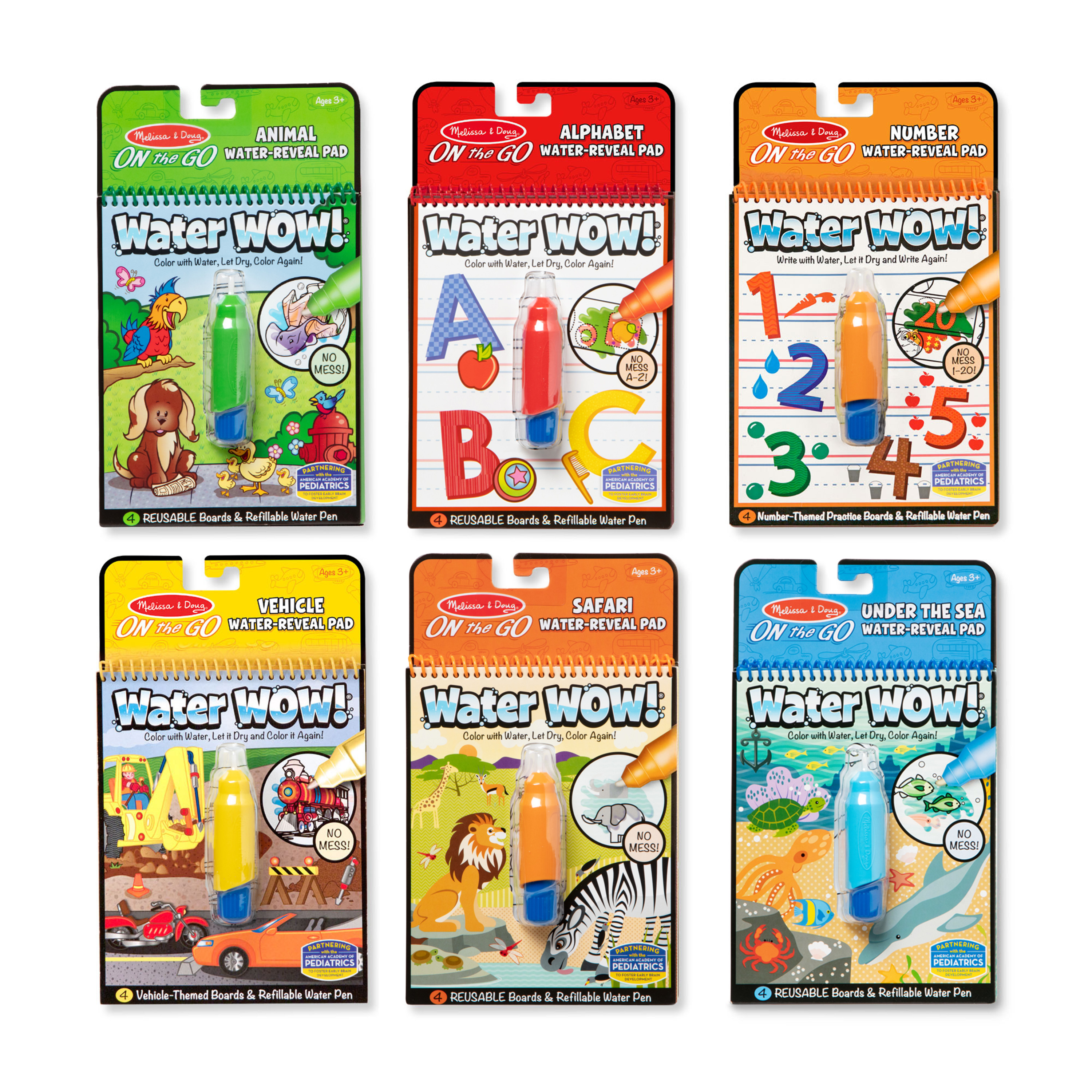 Melissa & Doug Water Wow! - Water Reveal Pad Bundle - Animals, Alphabet, Numbers and More - image 4 of 10