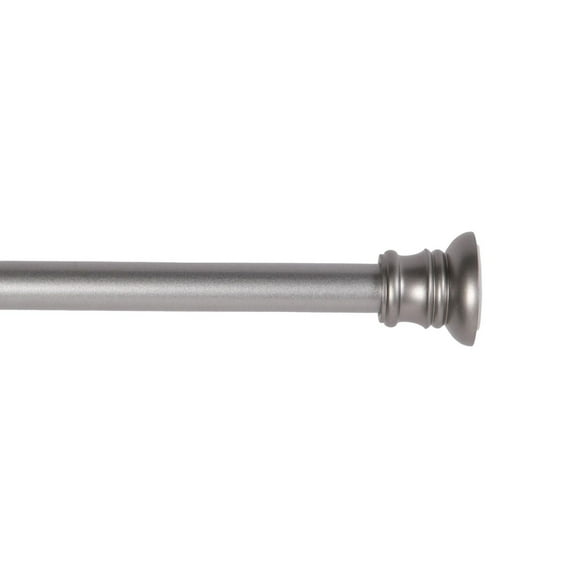 Lunar Fast Fit Nicholas 1/2" Diameter Complete Blackout No Tools Tension Window Curtain Rod, 28-60" Adjustable Length, In Brushed Nickel