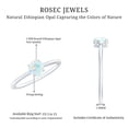 thumbnail image 5 of Rosec Jewels Real Ethiopian Opal Promise Ring for Women - October Birthstone Ring - AAA Quality - Ready to Gift for Valentines, 925 Sterling Silver, US 12.00, 5 of 9