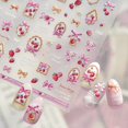 thumbnail image 1 of Calcomanías para uñas PSBRBAD con fresas y stickers de moño 5D, 1 of 7