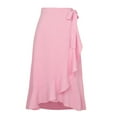 thumbnail image 6 of Levmjia Spring Skirts For Women High Waist A-Line Long Summer Skirt Solid Color Pleated Polyester Lightweight Streetwear Casual Beach Vacation Spring, 6 of 6