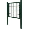 thumbnail image 2 of vidaXL Fence Gate Steel Green 105x150 cm, 2 of 4