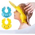 thumbnail image 1 of 2pcs Baby Shower Cap Visor, Adjustable Silicone Duck Hair Washing Aids,, 1 of 4