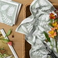thumbnail image 2 of MARTHA STWEART Woodland Harvest Jacquard Leaves Kitchen Towel 2-Pack Set, 100% Cotton with Absorbent Honeycomb Texture, Decorative Kitchen Towels, Green, 16"X28", 2 of 6