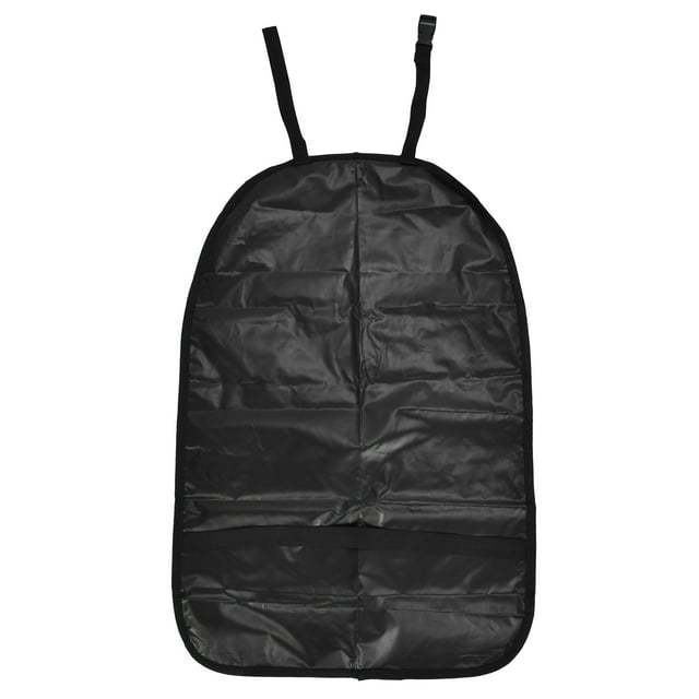 Protector de asiento trasero de coche, antisuciedad, para niños (negro, sin bolsillos)
