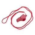thumbnail image 2 of GOGO 100 Pcs Black Whistles with Lanyard, Plastic Pea-Less Sports Whistle Bulk, Emergency Safety Whistles for Coaches Referees, 2 of 6