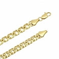 thumbnail image 2 of 7.4mm 14k Yellow Gold Plated Cable Venetian Chain Necklace, 22 inches, 2 of 7