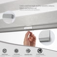 thumbnail image 5 of KALYSIE Cordless Zebra Blinds for Windows, Free-Stop Pull Down Roller Window Shades with Valance, Light Filtering Dual Layers Sheer Shades for Home and Office, Grey, 50"W x 72"H, 5 of 6