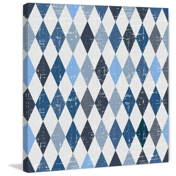 "Diamonds in Colors" Painting Print on Wrapped Canvas