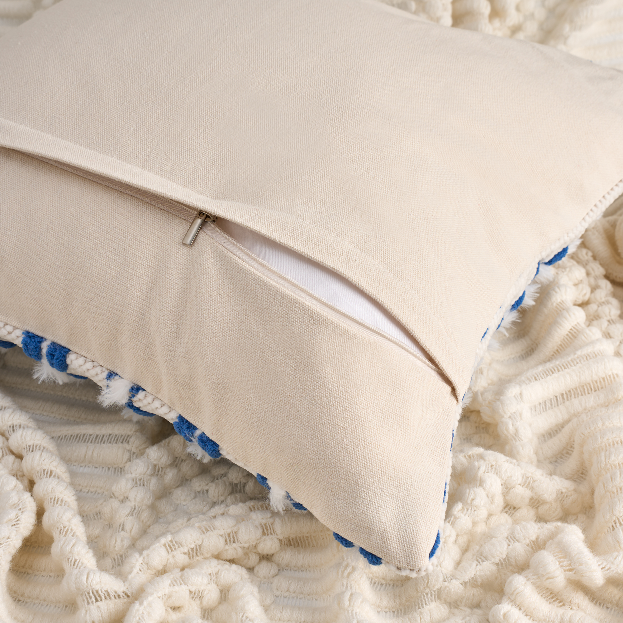 Unique Bargains Striped Linen Throw Pillow Covers Decorative Cushion Cases Light Blue