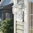 thumbnail image 2 of 16.85" Outdoor Porch Light Wall Mount Outdoor Lighting White Exterior Light Fixture for House with Clear Glass Shade, E26, 2 of 10