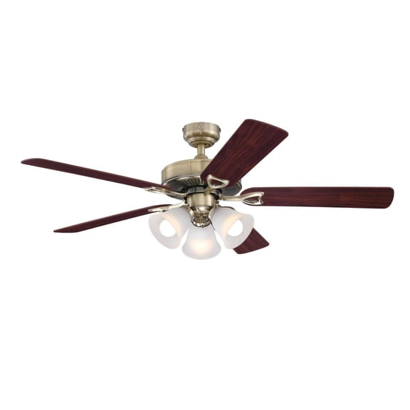 Westinghouse 52 in. Antique Brass Brown LED Indoor Ceiling Fan
