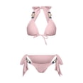 thumbnail image 4 of Babysbule Swimsuits for Women Clearance Women Fashion Bikini With Chest Pad Without Steel Support Sexy Strap Split Swimsuit Beach Three-piece Suit, 4 of 5