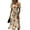 Khaki, variant on Women's Novelty Dresses Halloween Costume Flowy Dress Short Sleeve V-Neck A Line Halloween Print Soft Midi Dress Halloween Cosplay Wedding Guest Daily Wear