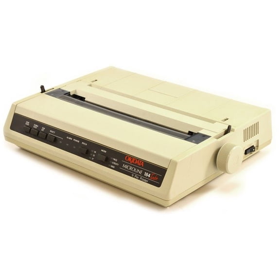 Restored OKI Microline 184 Turbo 9-Pin Dot Matrix Printer Compact High-Speed Impact Printing P/N 62408901