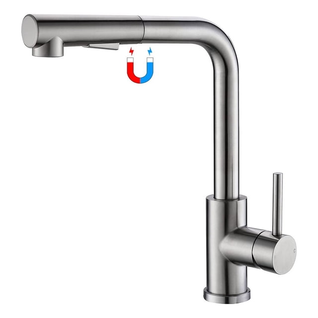 Kitchen Tap Mixer With Pull Out Sprayer,360°Swivel Mixer Taps Magnetic Docking Kitchen Sink Faucet Kitchen Dining Items Fixture