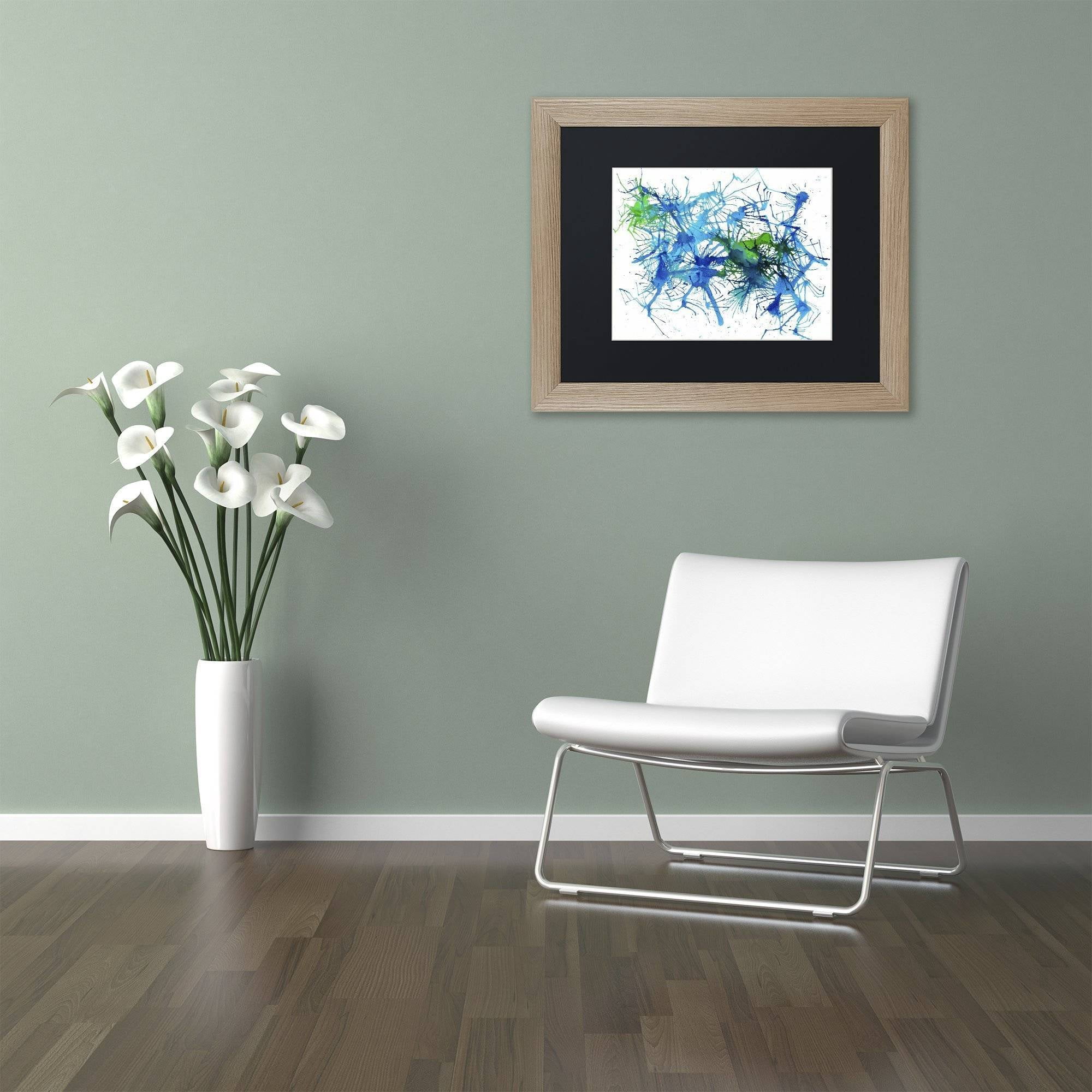 Trademark Fine Art "Splatters 1" Canvas Art by Hello Angel, Black Matte, Birch Frame