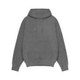 thumbnail image 2 of Daeful Men Hooded Sweatshirt Solid Color Hoodies Long Sleeve Sweatshirts Sport Casual Thick Drawstring Hoodie Tops Deep Gray XS, 2 of 3
