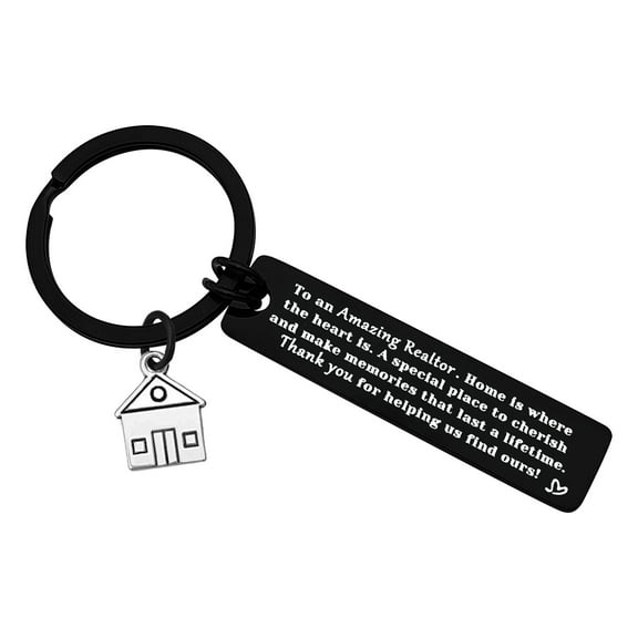 Realtor Gift Real Estate Agent Gift to an Amazing Realtor Keychain Thank You Gifts for Realtor Broker Salesman Agent Appreciation Gift Closing Gifts Housewarming Gift First Home New Home Keyring