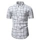 thumbnail image 1 of Novedad de verano, camisa de manga corta con estampado de moda para hombre, camisa con estampado sin posicionamiento, camiseta informal con solapa para hombre Pompotops oipoqjl45083, 1 of 1