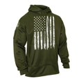 thumbnail image 1 of Rothco Olive Drab U.S. Flag Hoodie - 8091 - Medium, 1 of 5