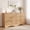 Natural, variant on Homall 6 Drawer Fluted Dresser for Bedroom, 47'' Modern Dresser Chest of Drawers with Gold Handles & Curved Base, Wood Storage Dresser Organizer for Living Room, Entryway, Natural