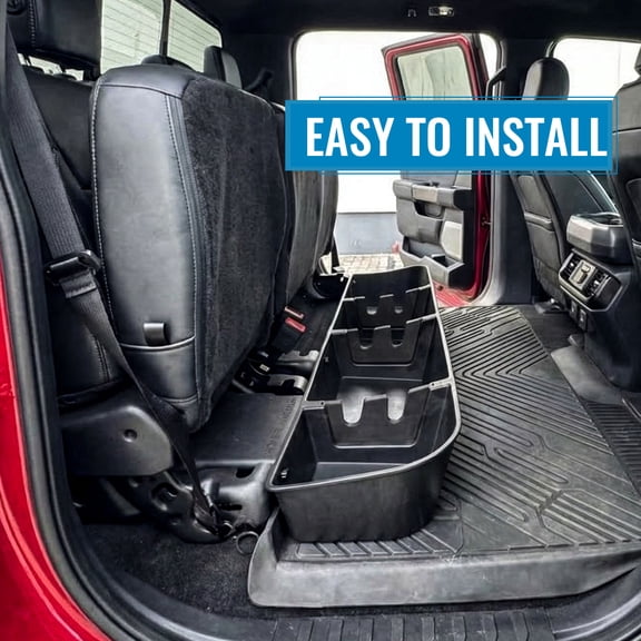 Underseat Storage Box for 2015-2026 Ford F-150 & 2017-2026 F-250 F-350 Super Duty SuperCrew, Rear Seat Organizer Tray, Heavy Duty & Anti-Slip, 68L Large Capacity