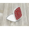 thumbnail image 2 of Letter J Football Red Black and White Compact Mirror CJ1073-JSCM, 2 of 4