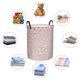 thumbnail image 4 of Balery Rose Gold Abstract Spots 1 Cesta de ropa redonda con asas, impermeable, independiente, para ropa, juguetes, dormitorio y familia-Small, 4 of 6
