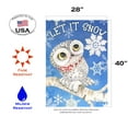thumbnail image 2 of Toland Home Garden Snowy Owl Bird Winter Flag Double Sided 28x40 Inch, 2 of 5