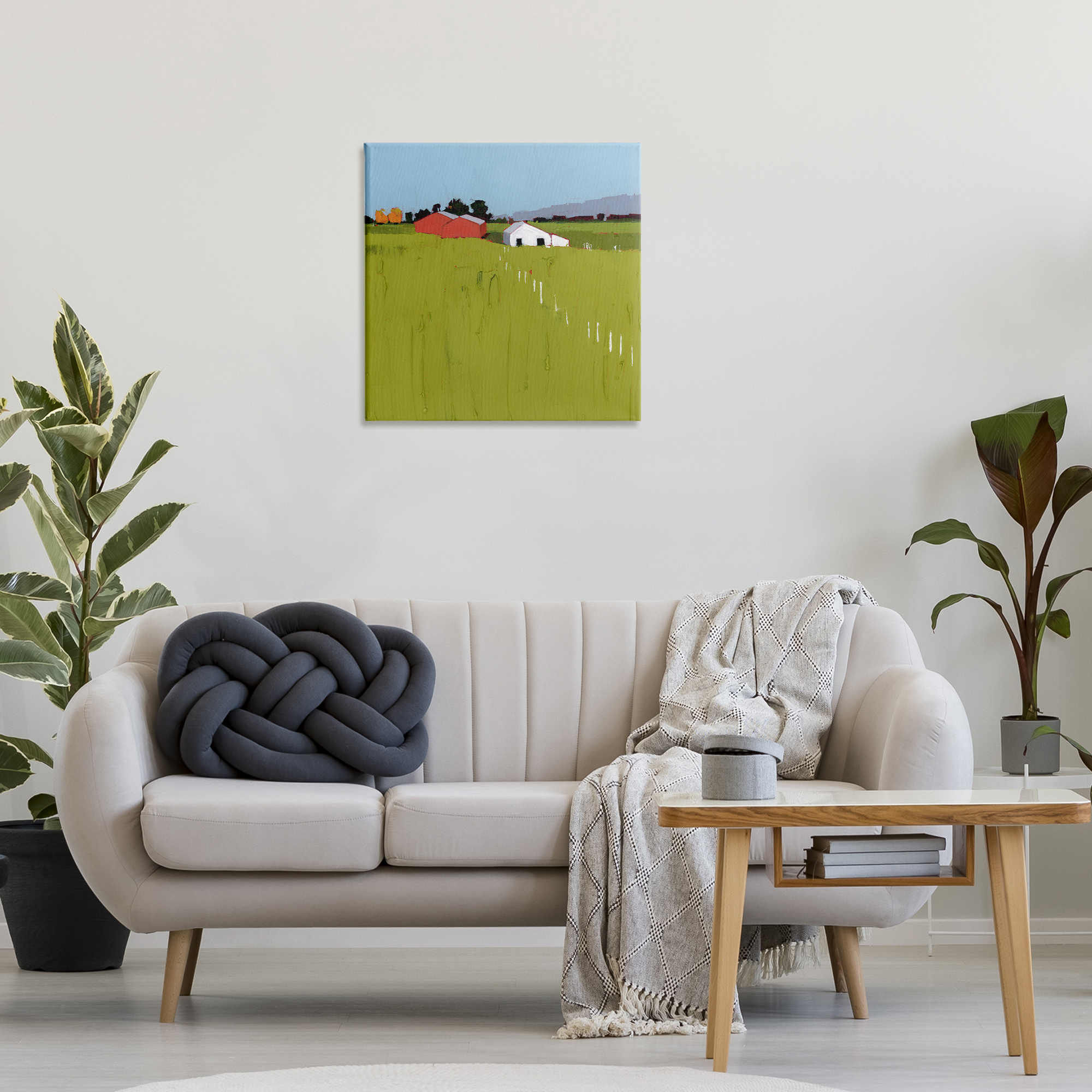 Pastoral Fence Line Canvas Wall Art, design by Ruth LaGue